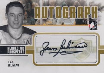 2009-10 In The Game Heroes and Prospects - Autographs #A-JBE Jean Beliveau  Front