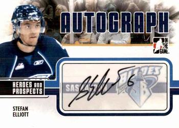 2009-10 In The Game Heroes and Prospects - Autographs #A-SE Stefan Elliott  Front