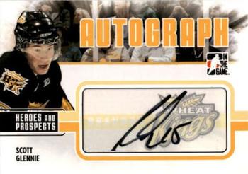 2009-10 In The Game Heroes and Prospects - Autographs #A-SG Scott Glennie  Front