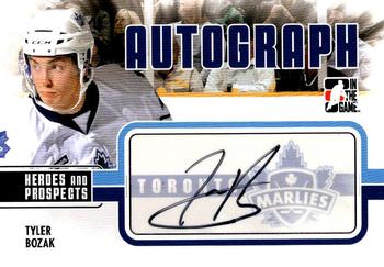 2009-10 In The Game Heroes and Prospects - Autographs #A-TB Tyler Bozak  Front