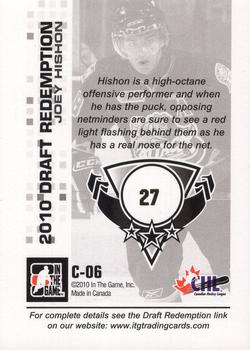 2009-10 In The Game Heroes and Prospects - Class of 2010 #C-06 Joey Hishon  Back