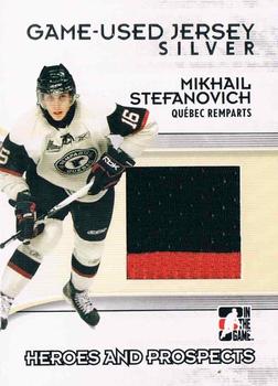2009-10 In The Game Heroes and Prospects - Game Used Jerseys Silver #M-28 Mikhail Stefanovich  Front