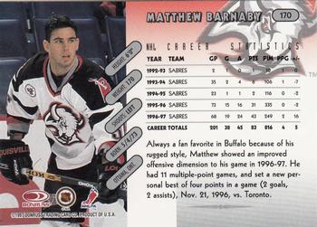 1997-98 Donruss #170 Matthew Barnaby Back