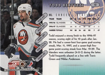 1997-98 Donruss #12 Todd Bertuzzi Back