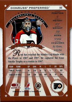 1997-98 Donruss Preferred - Cut to the Chase #96 Ron Hextall Back