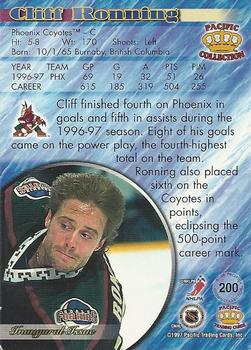 1997-98 Pacific Crown Collection #200 Cliff Ronning Back
