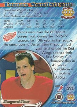 1997-98 Pacific Crown Collection #293 Tomas Sandstrom Back