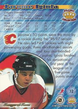 1997-98 Pacific Crown Collection #12 Jarome Iginla Back