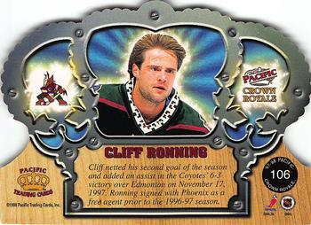 1997-98 Pacific Crown Royale #106 Cliff Ronning Back
