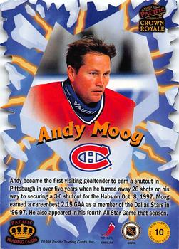 1997-98 Pacific Crown Royale - Freeze Out #10 Andy Moog Back