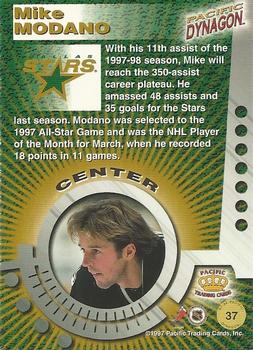 1997-98 Pacific Dynagon #37 Mike Modano Back