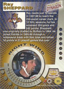 1997-98 Pacific Dynagon #55 Ray Sheppard Back