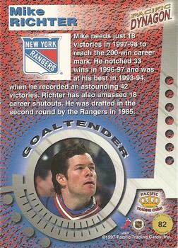 1997-98 Pacific Dynagon #82 Mike Richter Back