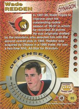 1997-98 Pacific Dynagon #85 Wade Redden Back