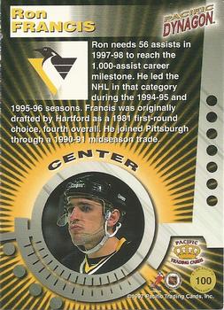 1997-98 Pacific Dynagon #100 Ron Francis Back