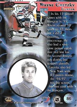 1997-98 Pacific Invincible #86 Wayne Gretzky Back