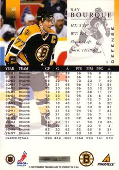 1997-98 Pinnacle #38 Ray Bourque Back