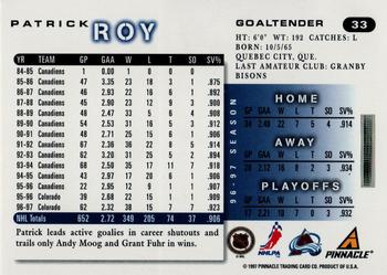 1997-98 Score #33 Patrick Roy Back