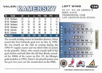 1997-98 Score #186 Valeri Kamensky Back