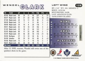 1997-98 Score #128 Wendel Clark Back
