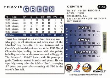 1997-98 Score #173 Travis Green Back