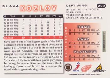 1997-98 Score #209 Slava Kozlov Back