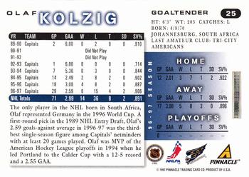 1997-98 Score #25 Olaf Kolzig Back