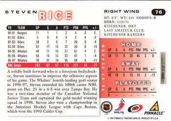 1997-98 Score #76 Steven Rice Back