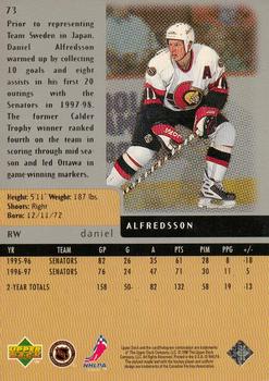 1997-98 Upper Deck Black Diamond #73 Daniel Alfredsson Back