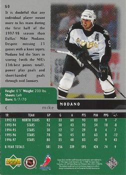 1997-98 Upper Deck Black Diamond #80 Mike Modano Back