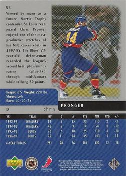 1997-98 Upper Deck Black Diamond #83 Chris Pronger Back