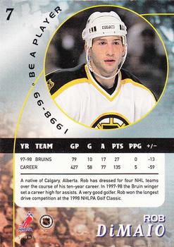 1998-99 Be a Player #7 Rob Dimaio Back