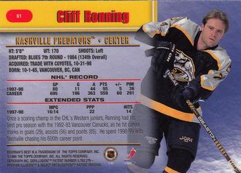 1998-99 Bowman's Best #61 Cliff Ronning Back
