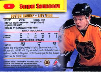 1998-99 Bowman's Best #66 Sergei Samsonov Back