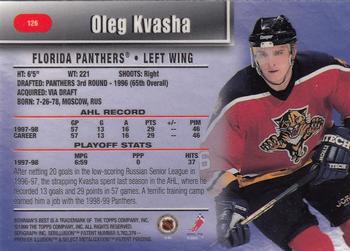 1998-99 Bowman's Best #126 Oleg Kvasha Back