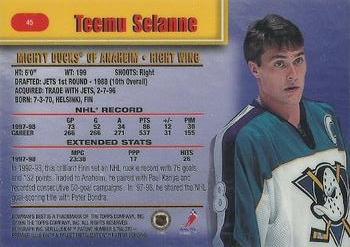1998-99 Bowman's Best #45 Teemu Selanne Back