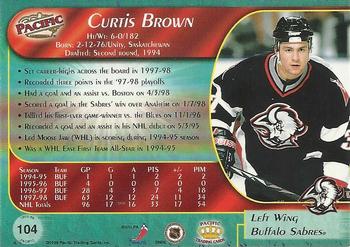 1998-99 Pacific #104 Curtis Brown Back