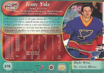 1998-99 Pacific #376 Terry Yake Back
