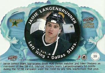 1998-99 Pacific Crown Royale #39 Jamie Langenbrunner Back
