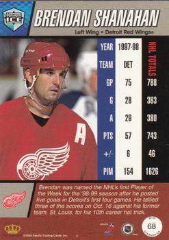 1998-99 Pacific Dynagon Ice #68 Brendan Shanahan Back
