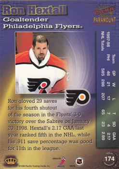 1998-99 Pacific Paramount #174 Ron Hextall Back