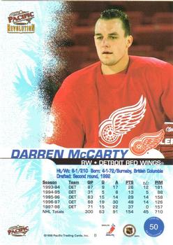 1998-99 Pacific Revolution #50 Darren McCarty Back