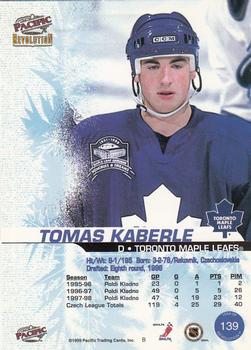 1998-99 Pacific Revolution #139 Tomas Kaberle Back