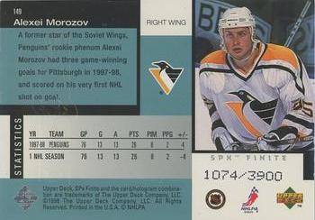 1998-99 SPx Finite #149 Alexei Morozov Back