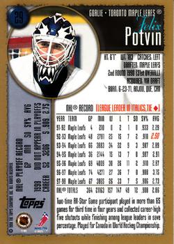 1998-99 Topps #29 Felix Potvin Back