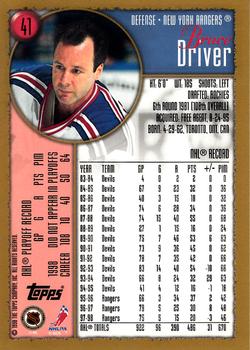 1998-99 Topps #41 Bruce Driver Back