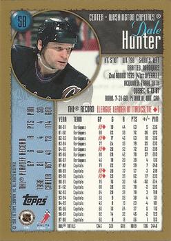 1998-99 Topps #58 Dale Hunter Back