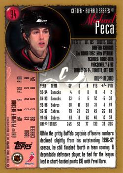 1998-99 Topps #94 Michael Peca Back