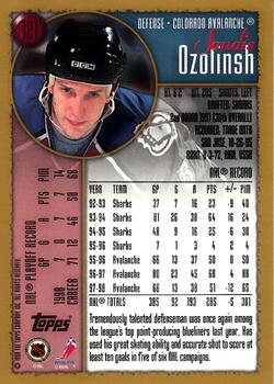 1998-99 Topps #121 Sandis Ozolinsh Back