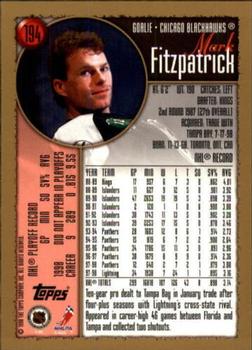 1998-99 Topps #194 Mark Fitzpatrick Back